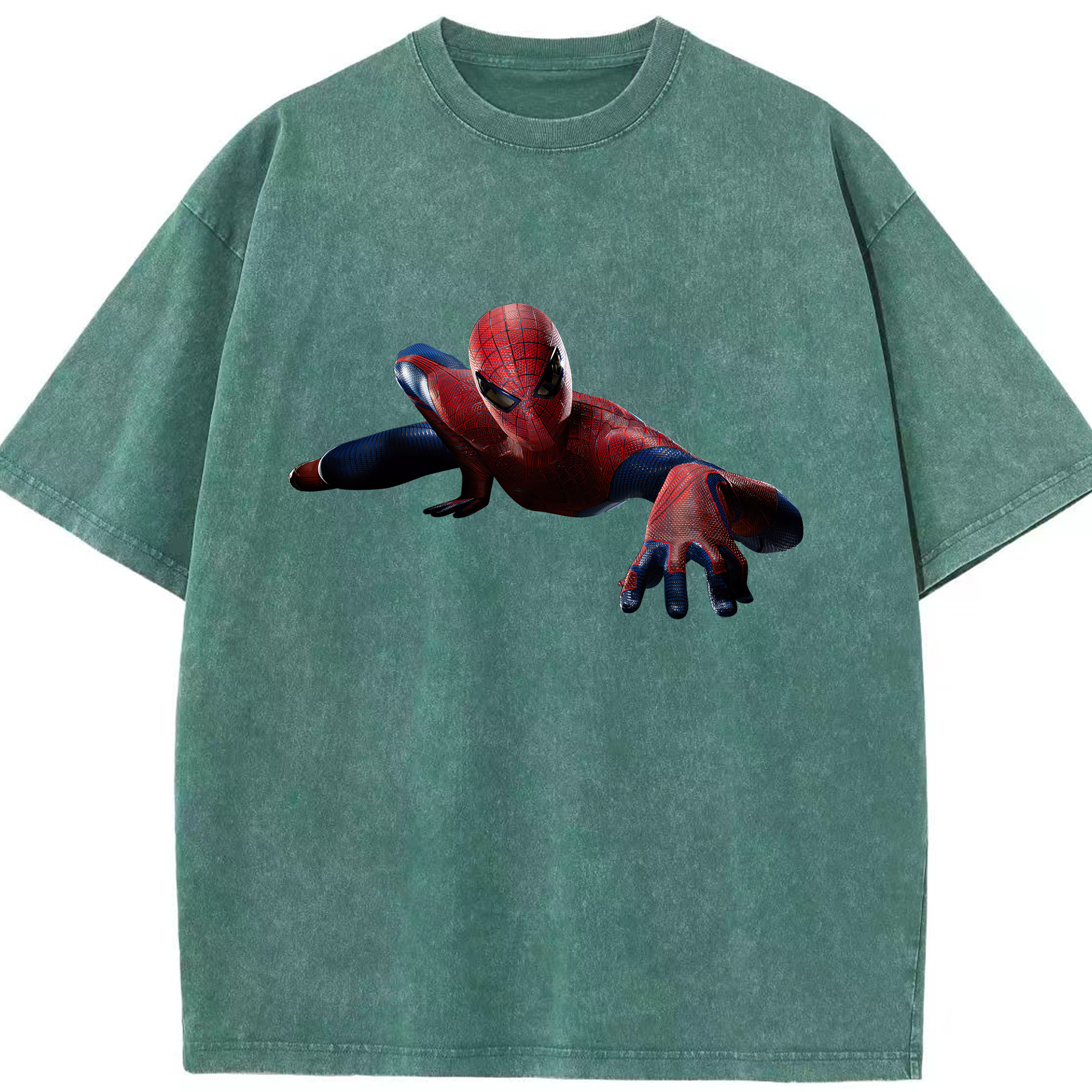 Spider Man スパイダーマン 綿100% ヴィンテージ風 半袖Tシャツ（フロントプリント）